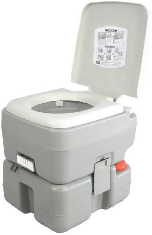 Leak-Proof Cassette Toilet for RV Travel 5.8 Gallon Waste Tank Kohree Portable Toilet Camping Porta Potty Boat and Trips. Indoor Outdoor Composting Toilet with CHH Piston Pump and Level Indicator 
