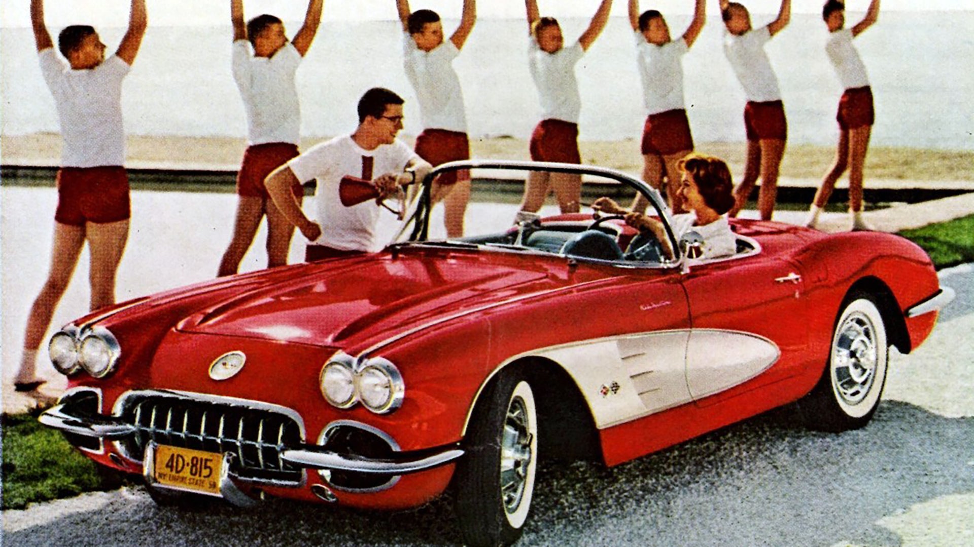 AMERICA'S ONLY SPORTS CAR ORIGINAL CHEVY GM VETTE AD 1959 CHEVROLET CORVETTE 
