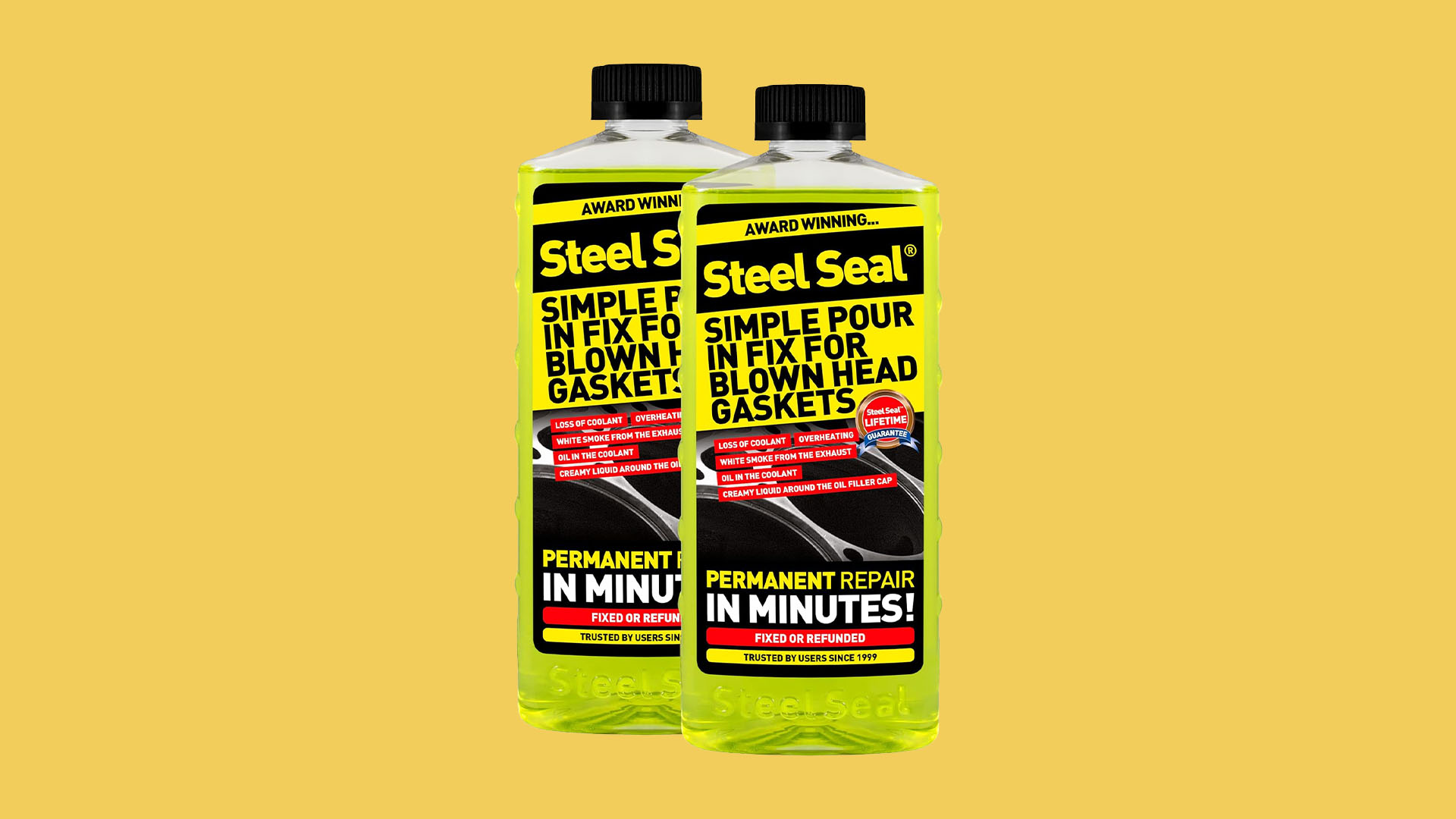 STEEL SEAL 473ml SIMPLY FIXES BLOWN HEAD GASKETS x2 bottles