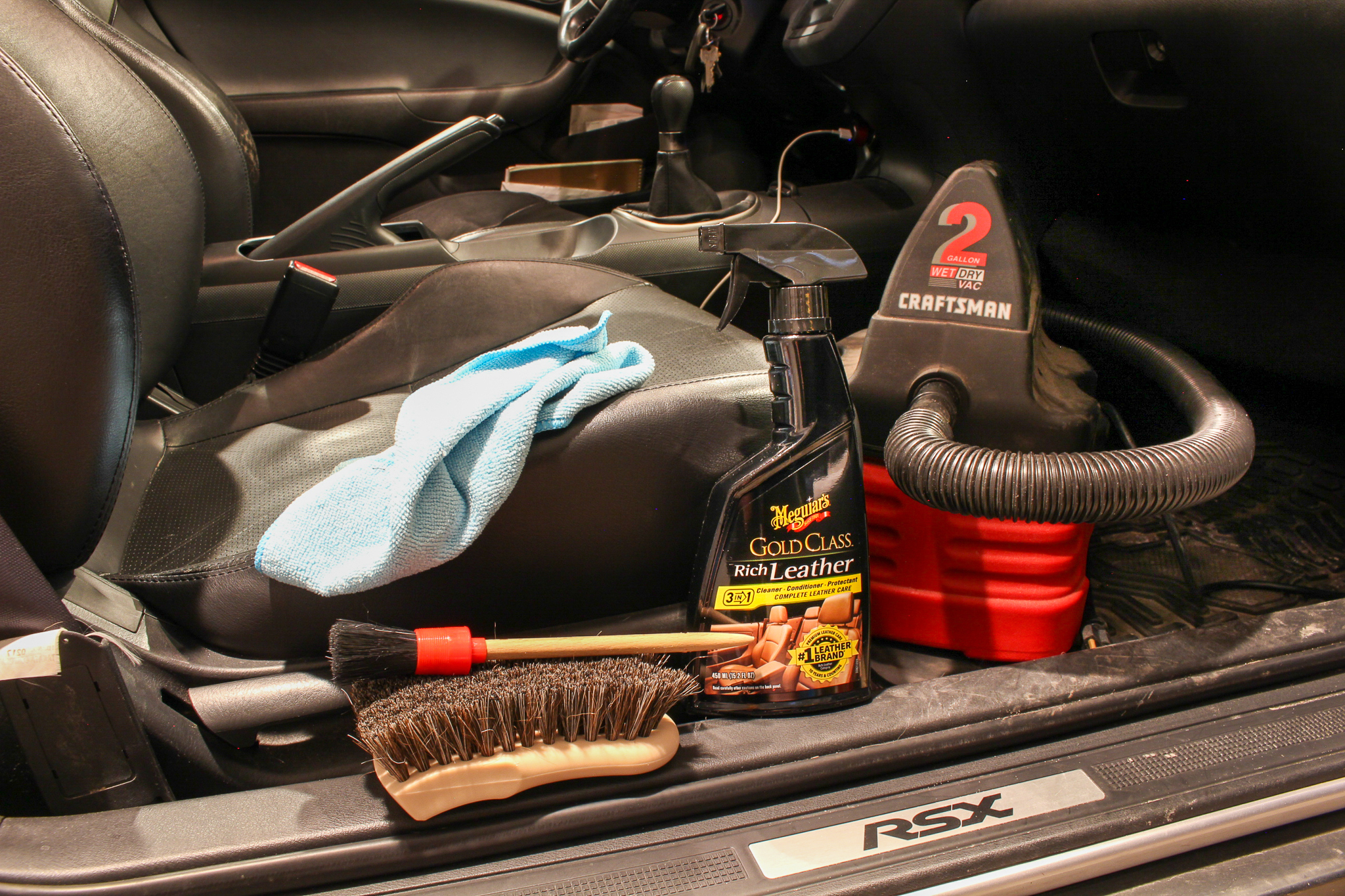 leather seat cleaning