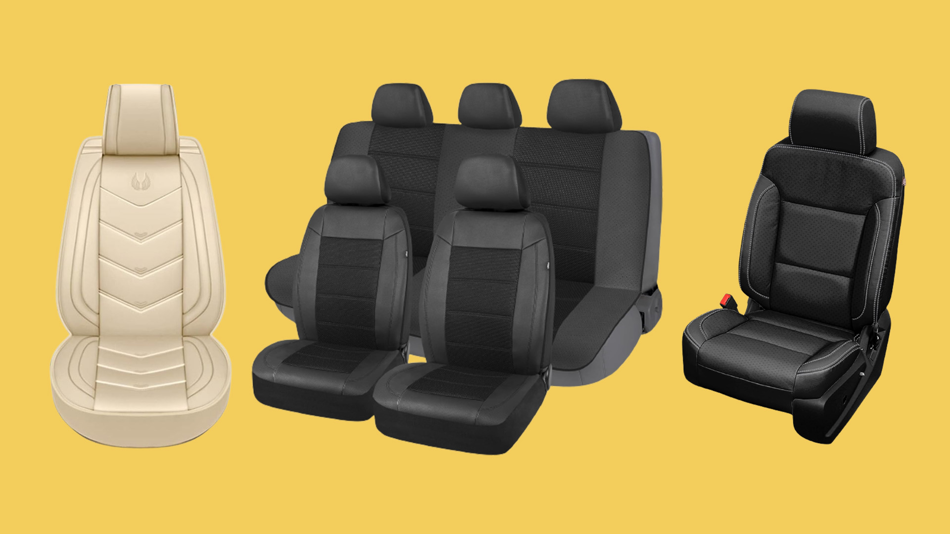 Fabric seat covers are still available in exciting colours for
