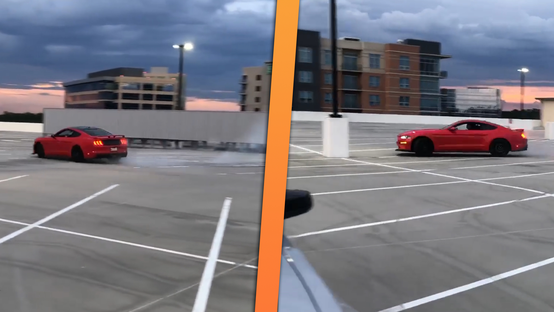 Ford Mustang Driver Doing Donuts in an Empty Parking Lot Ends Exactly How You'd Expect
