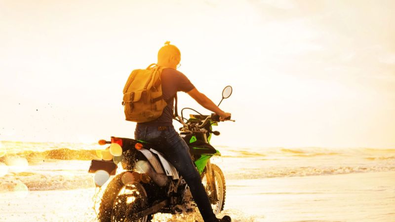 Motorcycle Backpack Close Up