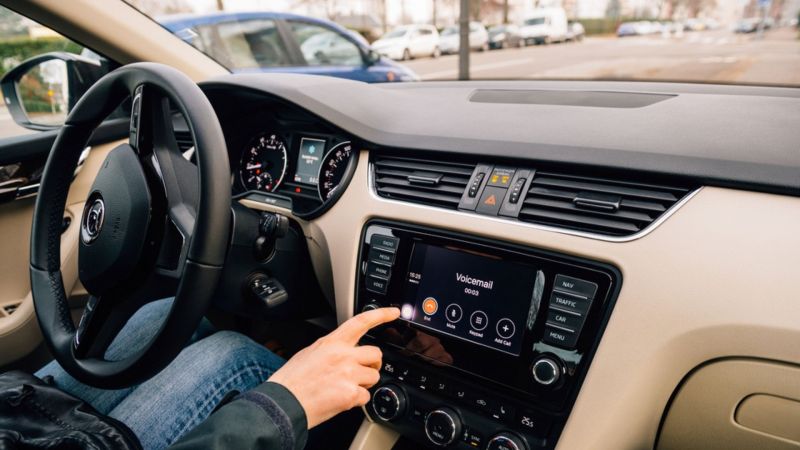 Android Auto Head Unit Close Up