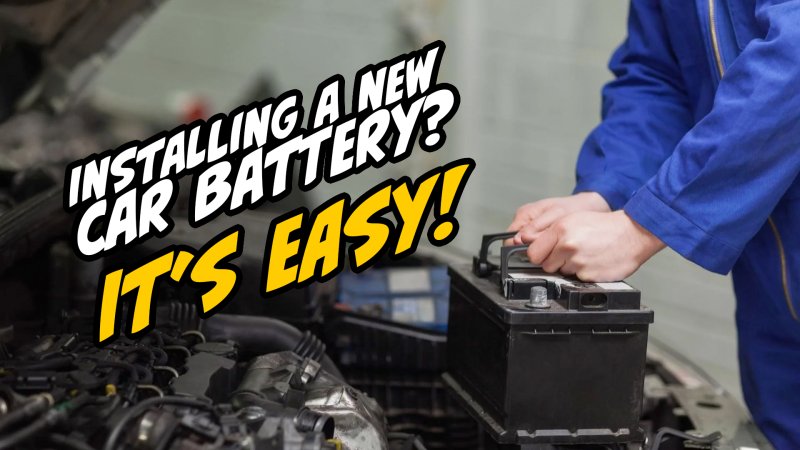 Car battery installation.