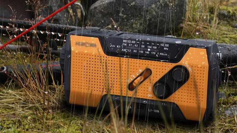 closeup of emergency radio