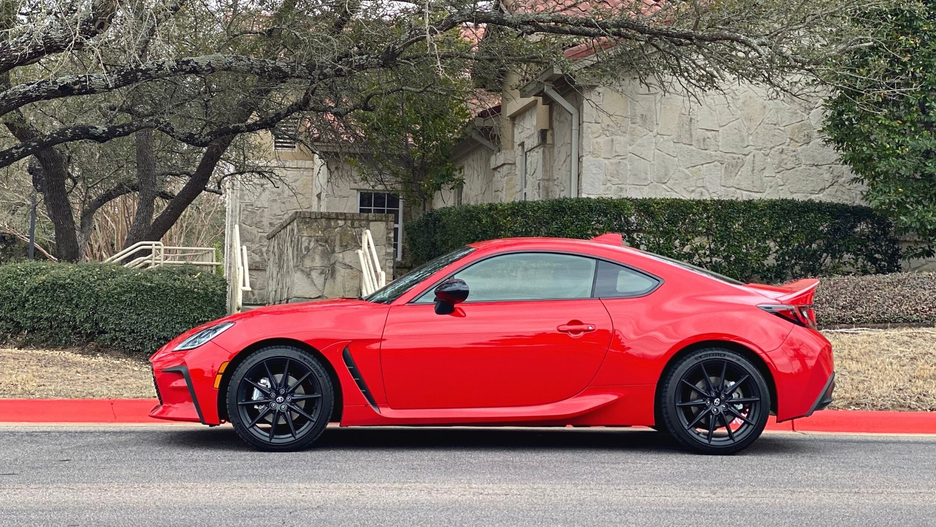 Red 2022 Toyota GR86 side view