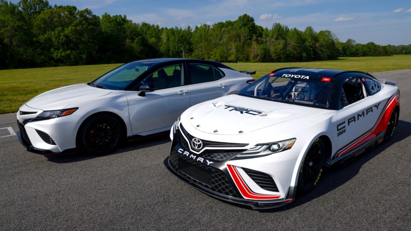 TRD Camry road car and NASCAR race car