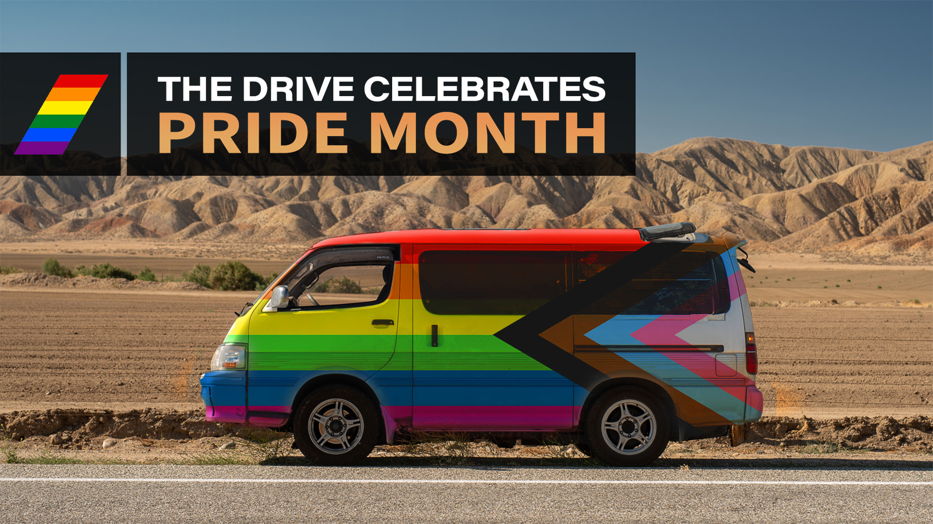 Victoria Scott's Toyota Hiace for The Drive's Pride month celebration