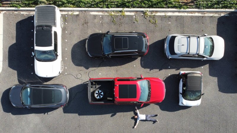 The Ford F-150 Lightning Can Charge Five Cars At Once