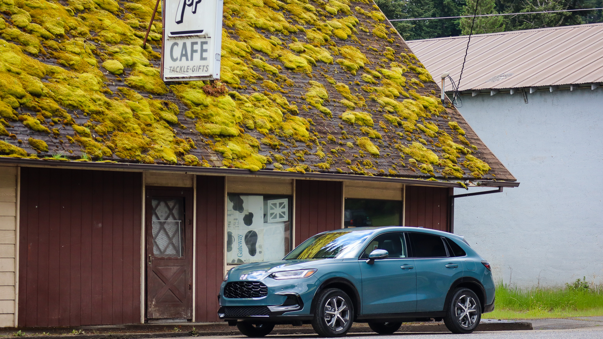 2023 Honda HR-V parked near mossy roof