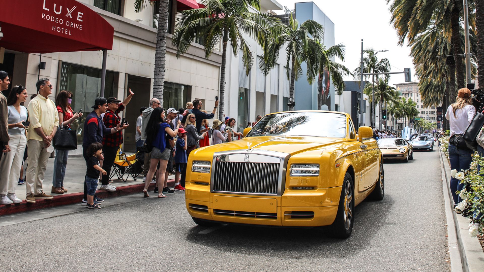 yellow car on street