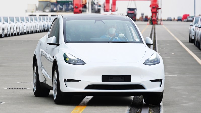 Tesla Model Y Driving