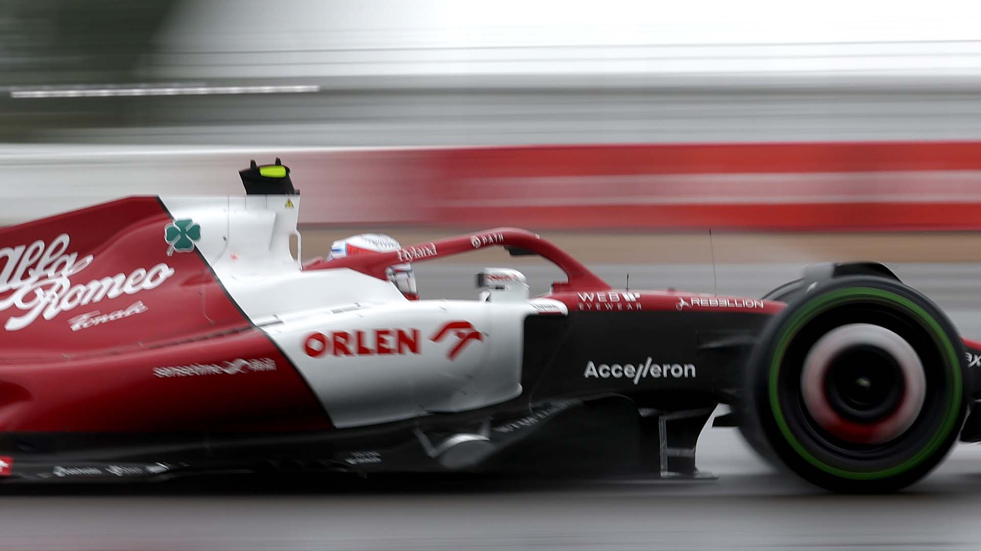 Zhou Guanyu's intact race car, during Saturday qualifying