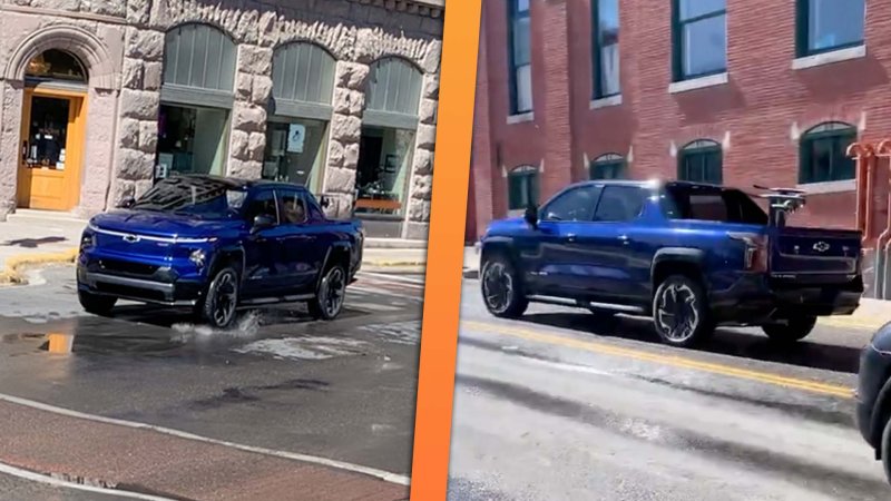 2024 Chevy Silverado EV Filmed Driving on the Road for the First Time