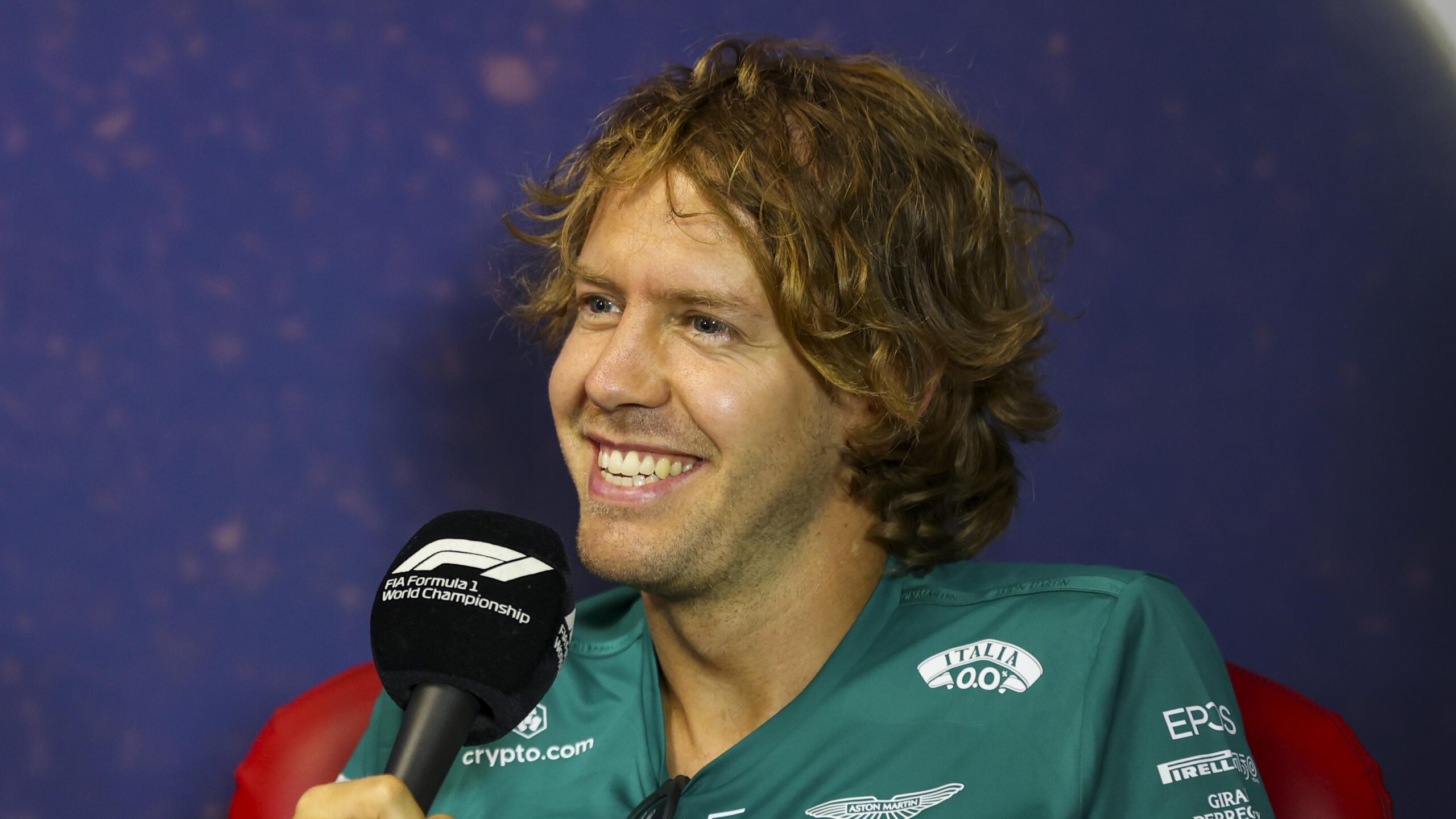 Sebastian Vettel during the pre-race press conference at Paul Ricard