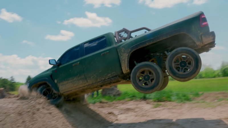 6×6 Ram TRX Wrecked As Big Jump Goes Badly Wrong