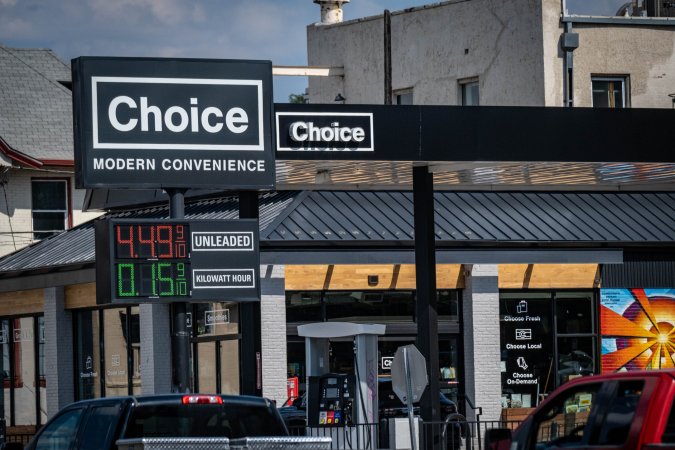 New Gas Station Lists Electricity Price Right Next To Gas