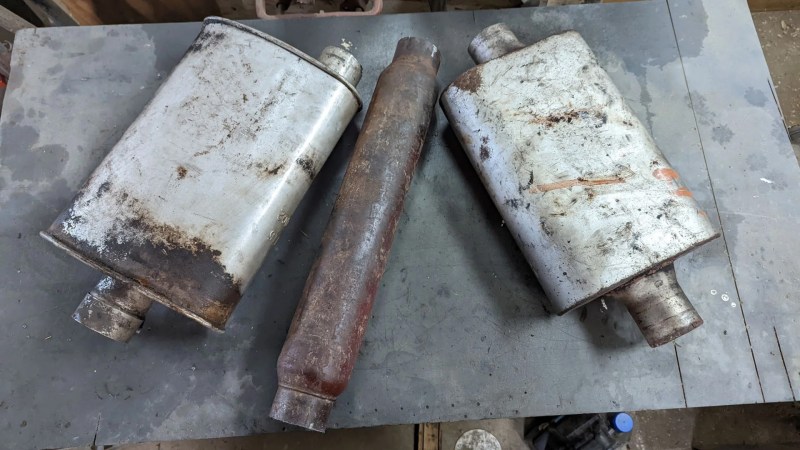 Three types of mufflers.