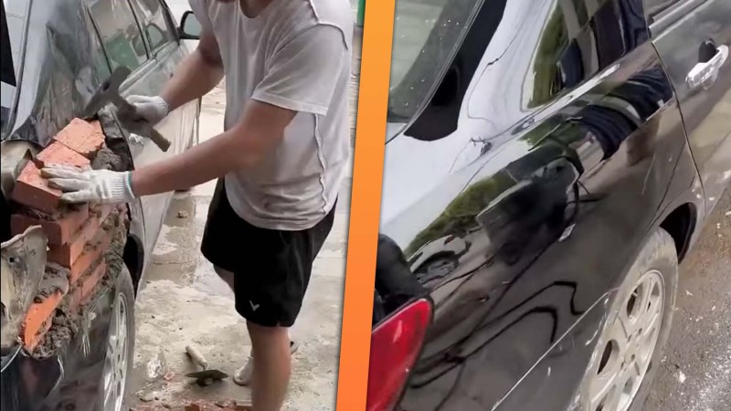 Using Brick and Mortar to Fix a Car Fender Works Better Than You’d Think