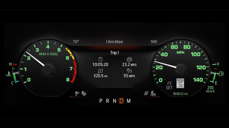 Fox Body gauge view, 2024 Ford Mustang