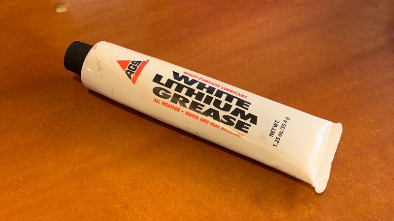 A tube of white lithium grease.