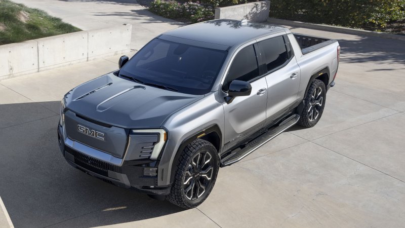 The 2024 GMC Sierra EV Looks More Like a Regular Truck Than the 2024 Chevy Silverado EV