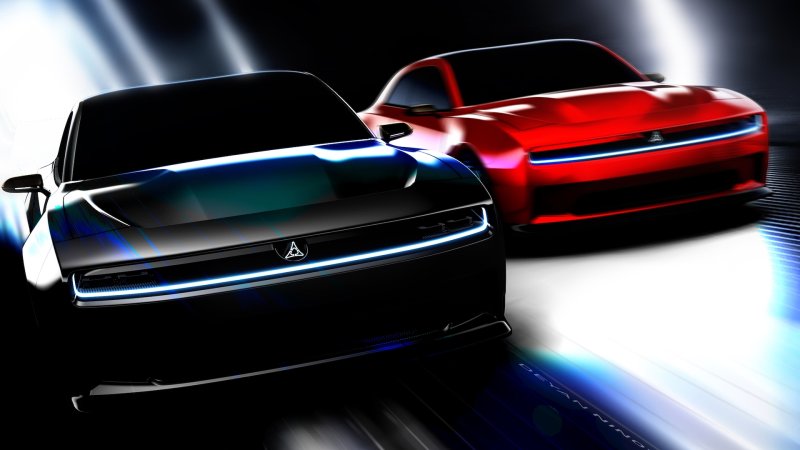 Dodge Charger Daytona SRT EV concept sketches