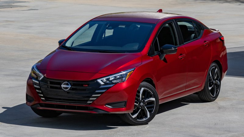 2023 Nissan Versa in red