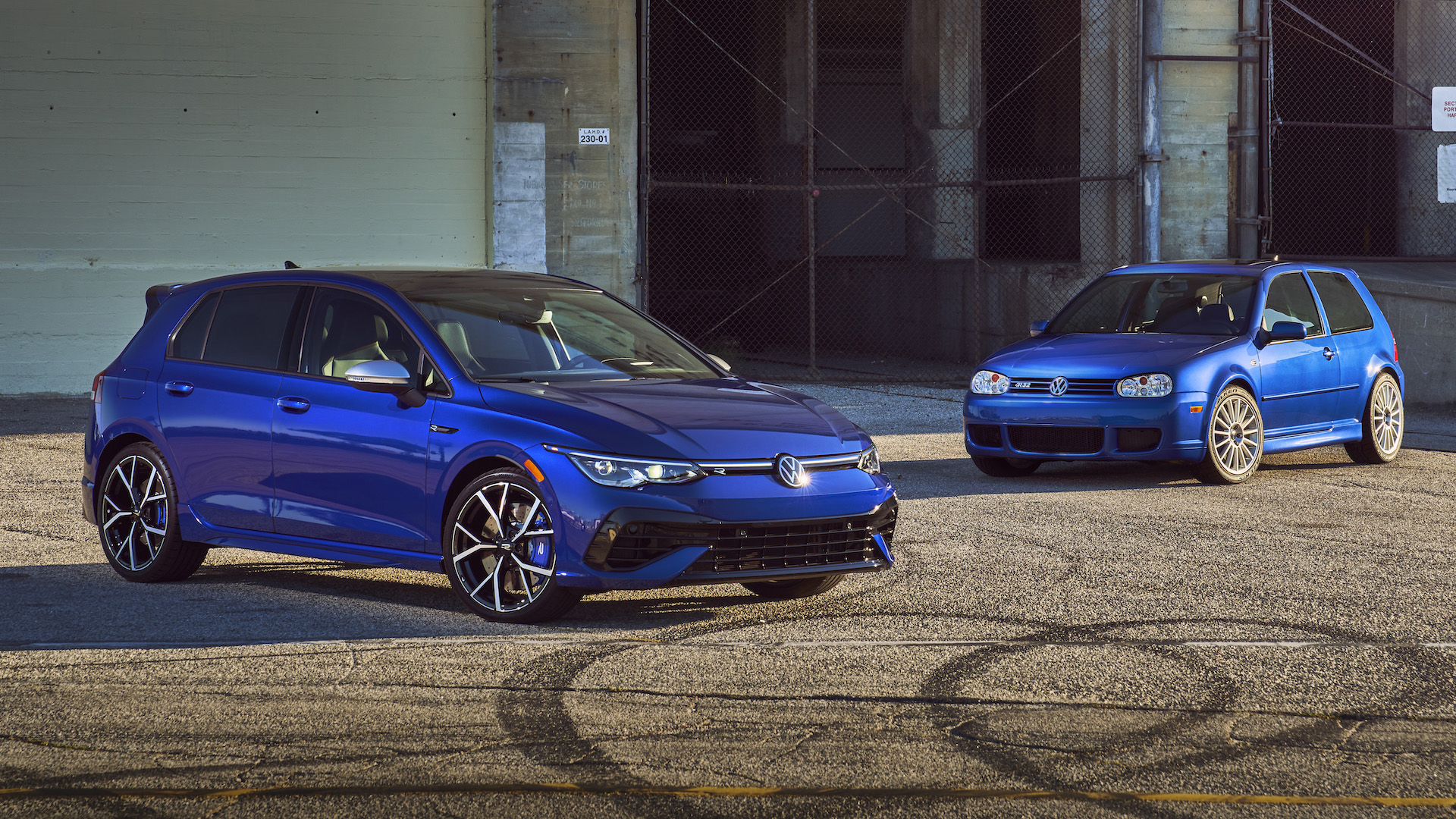 2022 VW Golf R and classic Golf R32