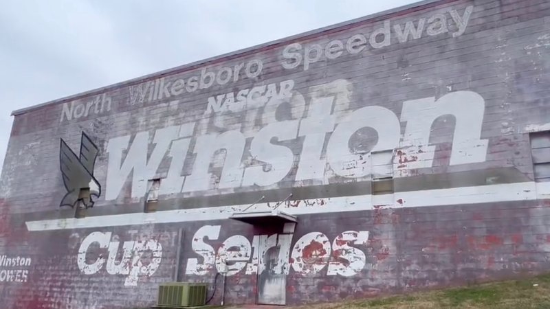 North Wilkesboro Speedway's vintage Winston Cup ad