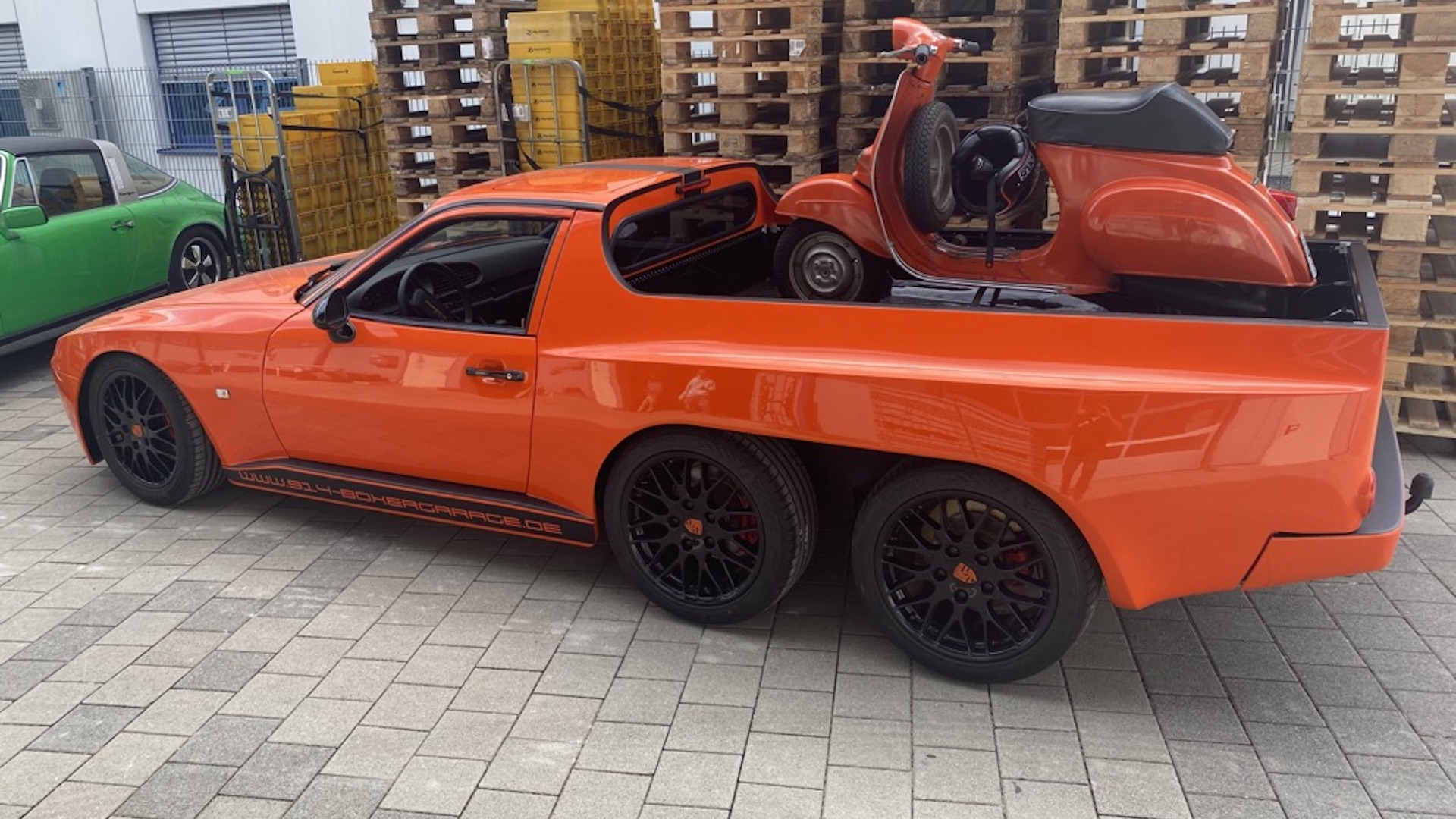 Tandem-axle Porsche 944 pickup truck