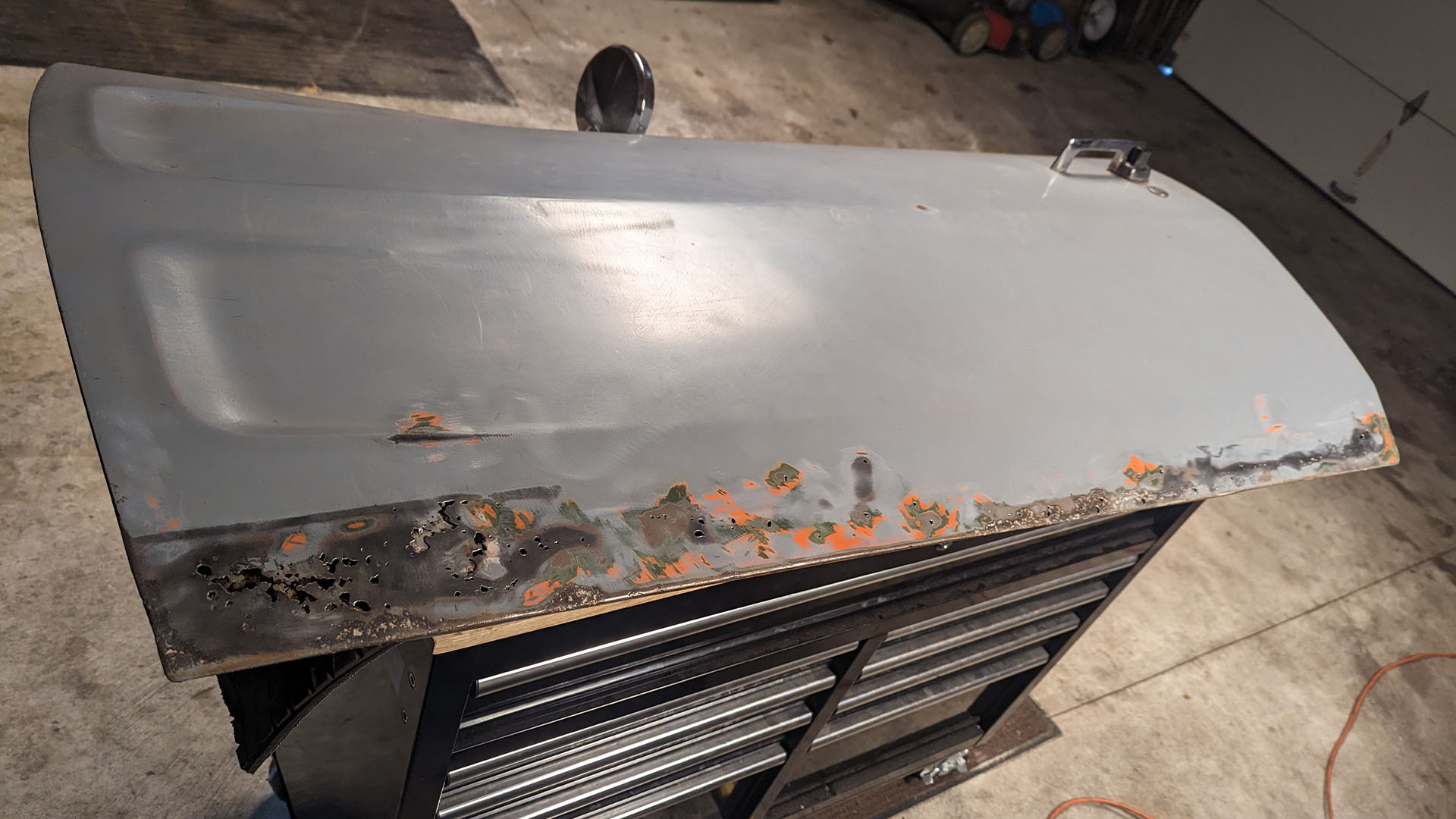 1969 Dodge Charger project car door rust