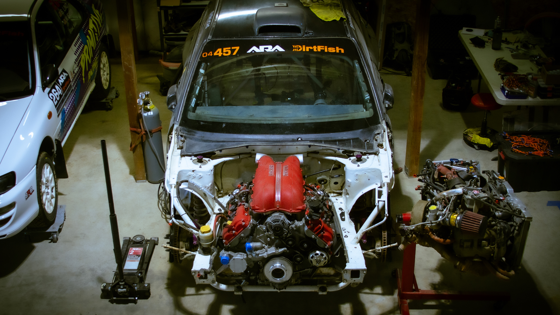 Ferrari California V8-swapped 2004 Subaru Impreza WRX STI