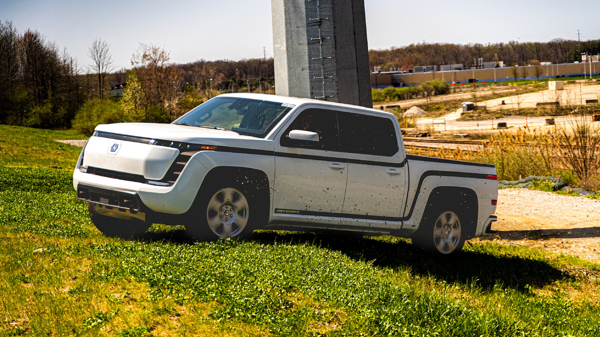 Lordstown Endurance pickup truck off-roading