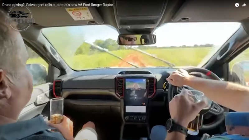 Dealership Salesperson Rolls Customer’s New Ranger Raptor on Off-Road Joyride