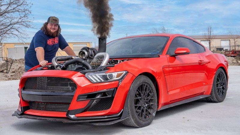 Ford Mustang With 12-Valve Cummins Diesel Makes 2,200 LB-FT at the Wheels