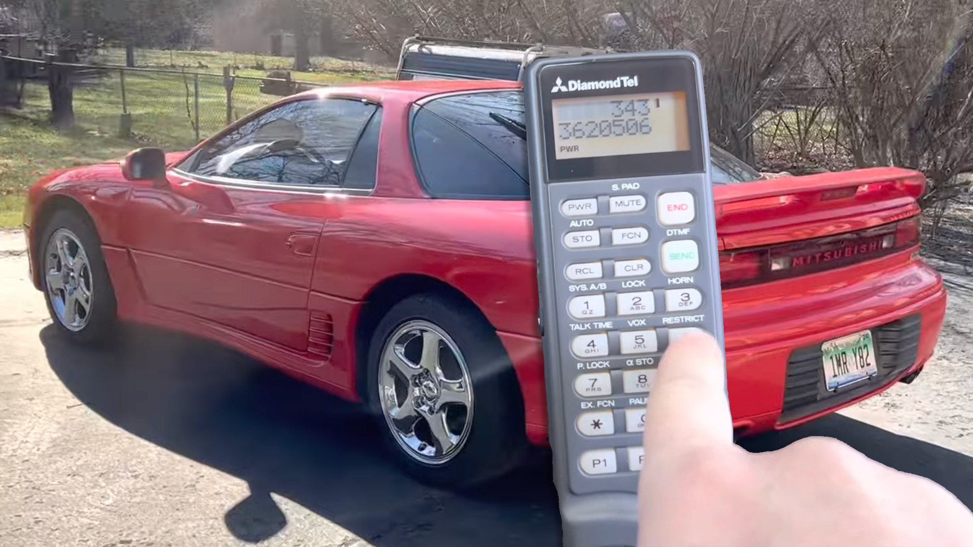 1993 Mitsubishi 3000GT VR-4 with its restored car phone