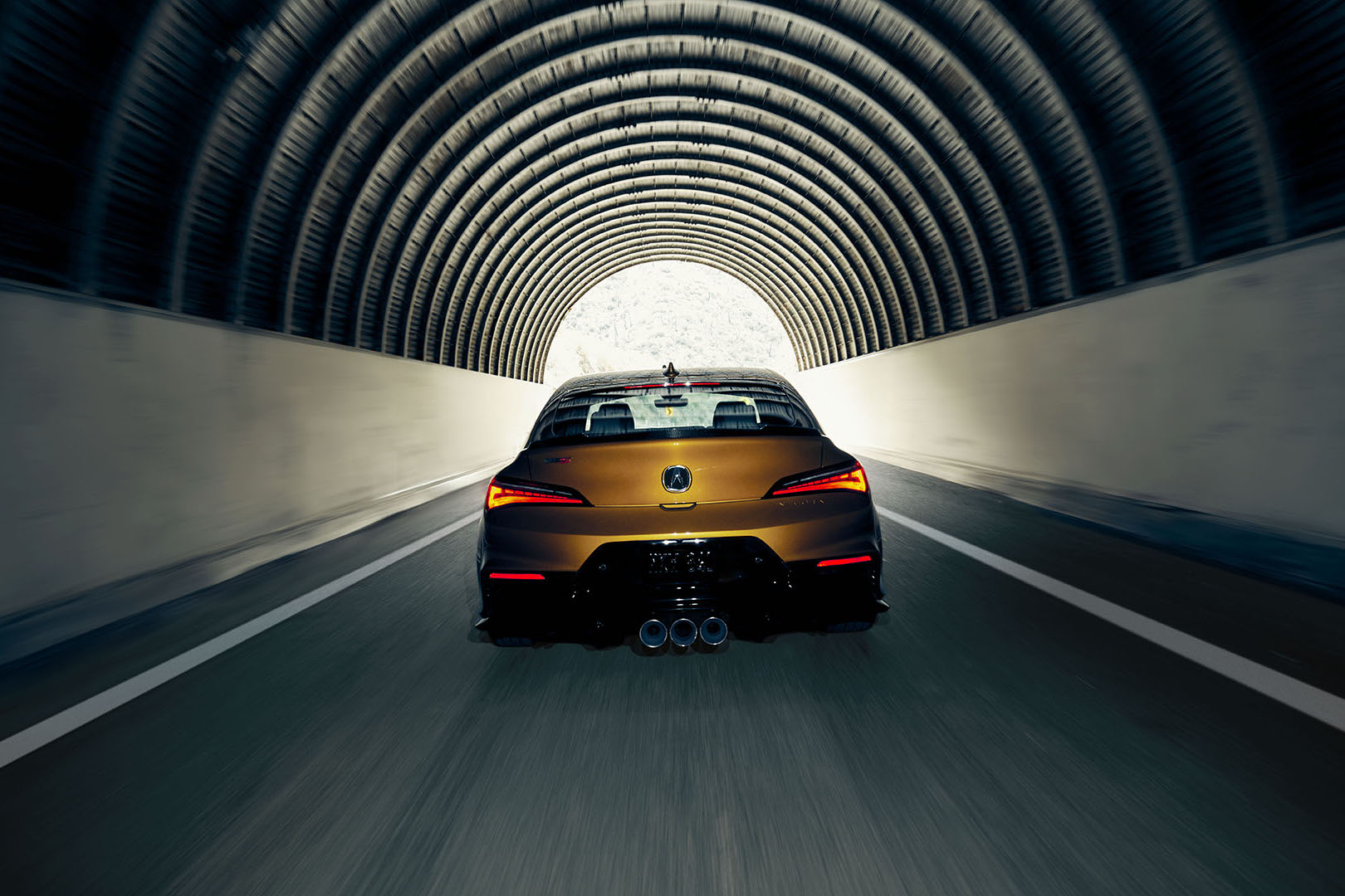 2024 Acura Integra Type S in a tunnel