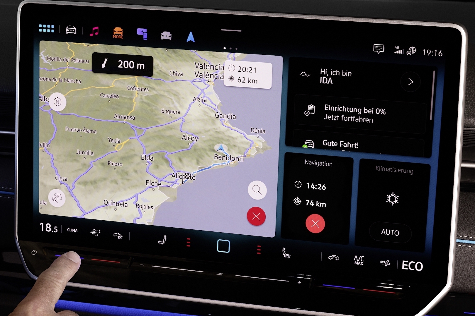 VW ID.7 touchscreen interface