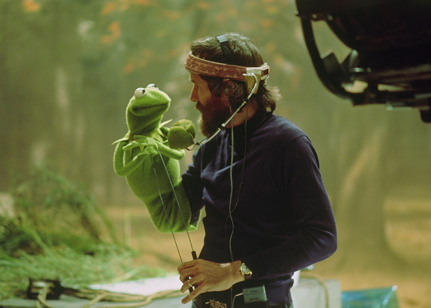 Jim Henson behind the scenes of "The Muppet Movie" in 1978.