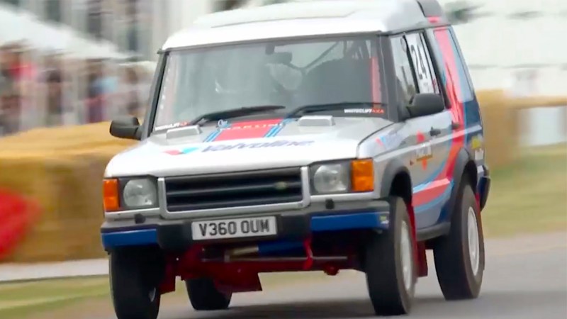 Watch This BMW M-Powered Land Rover Discovery Rip Up Goodwood’s Hillclimb