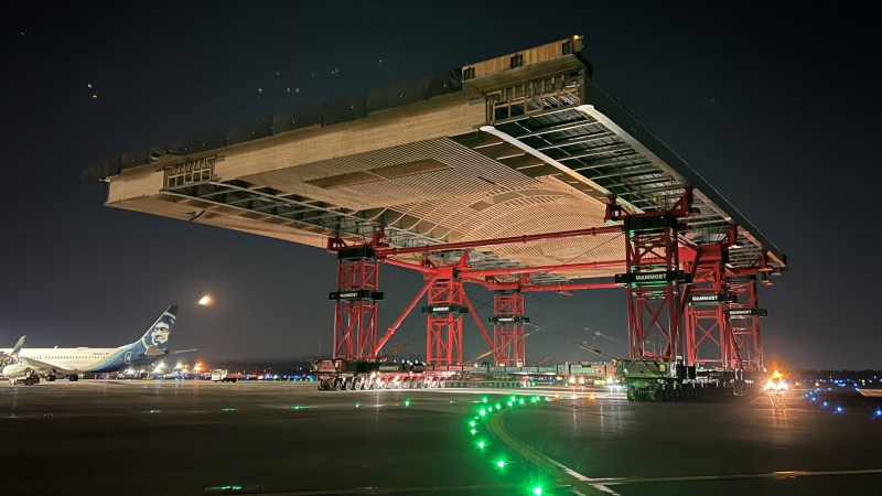 Here’s How You Move an Airport’s Roof High Above the Ground