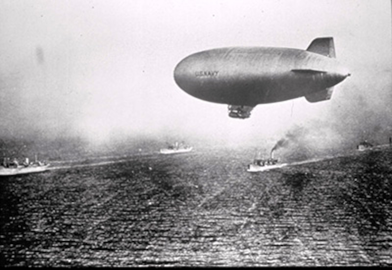 Goodyear airship on patrol with the U.S. Navy during World War II