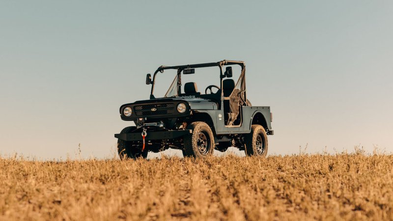 Mahindra Roxor in a field