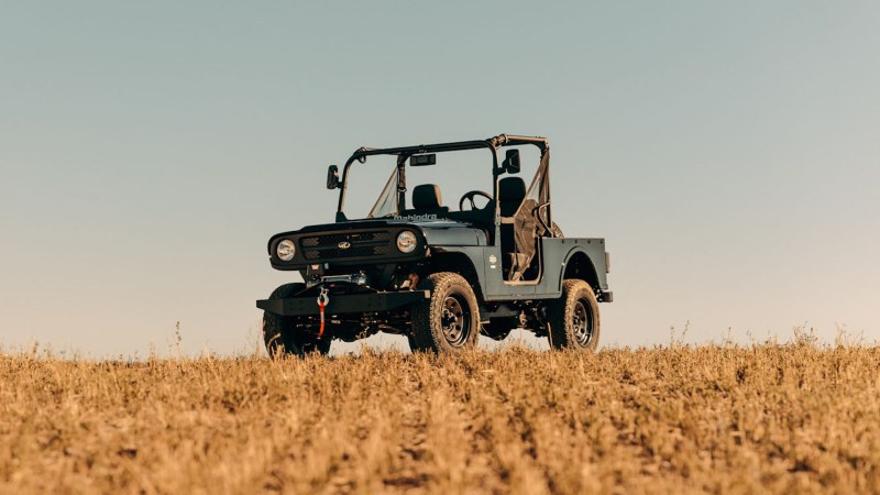 Mahindra Roxor in a field