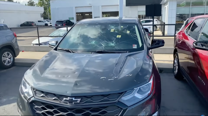 600+ New Cars Demolished by Tennis Ball-Sized Hail at Michigan Dealerships