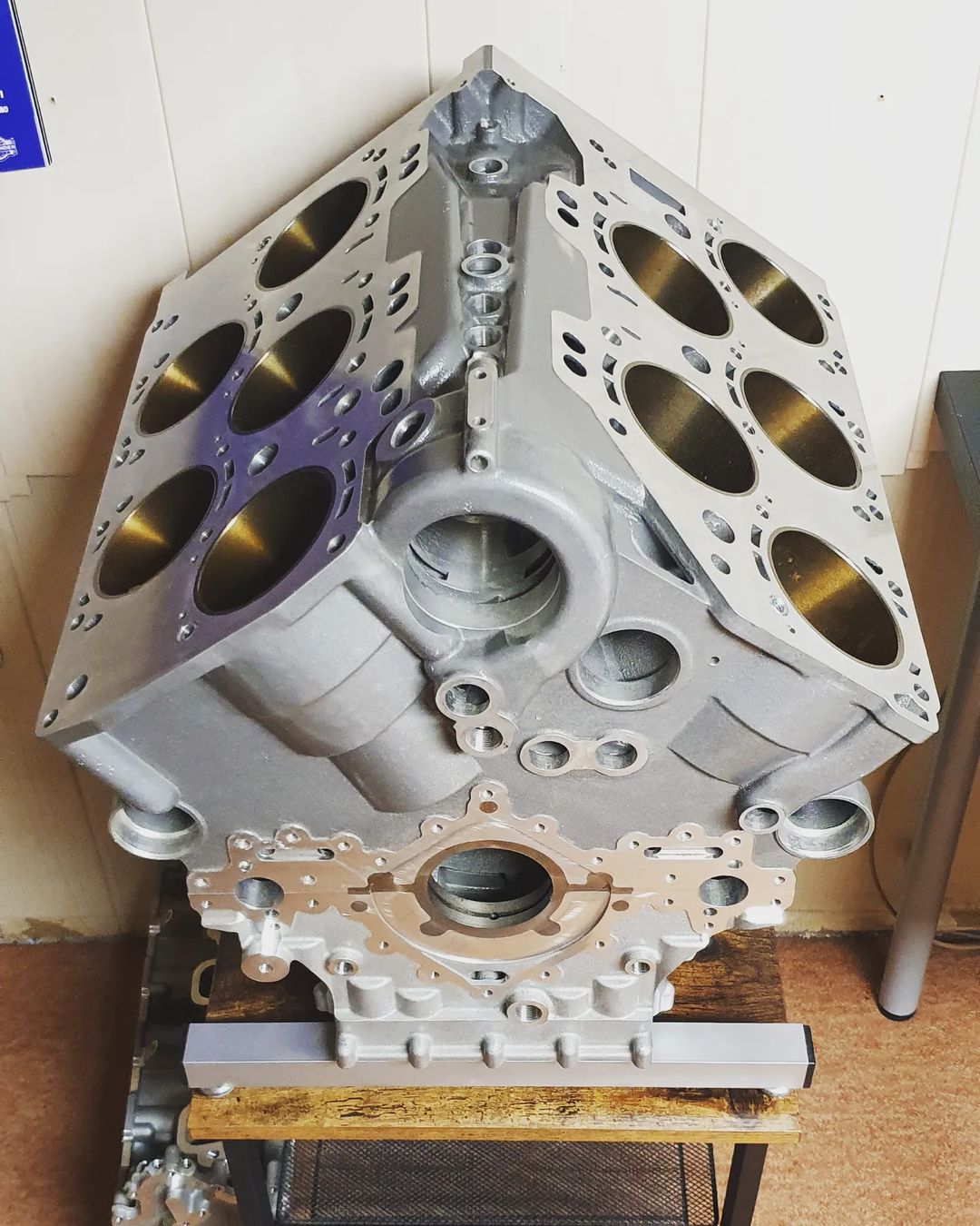 Disassembled prototype VW W10 engine block