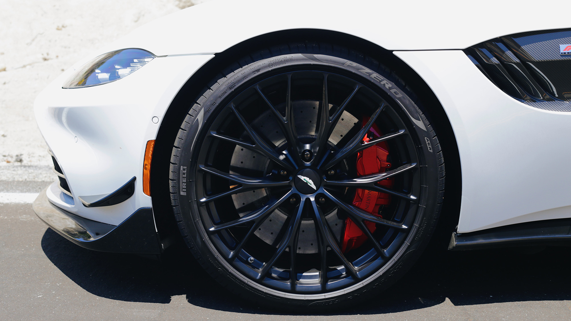 2023 Aston Martin Vantage F1 Edition's gigantic brakes.