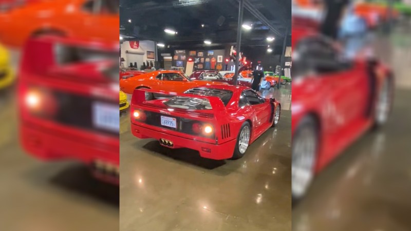 Sad: Watch a Ferrari F40 Back Right Into a Pole